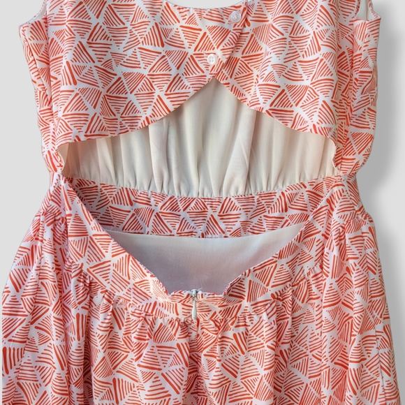 ANNABELLA Peekaboo Back Sundress Red Orange - Picture 10 of 13